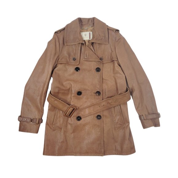 Gucci Brown Belted Leather Jacket - Picture 9 of 10